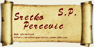 Sretko Perčević vizit kartica